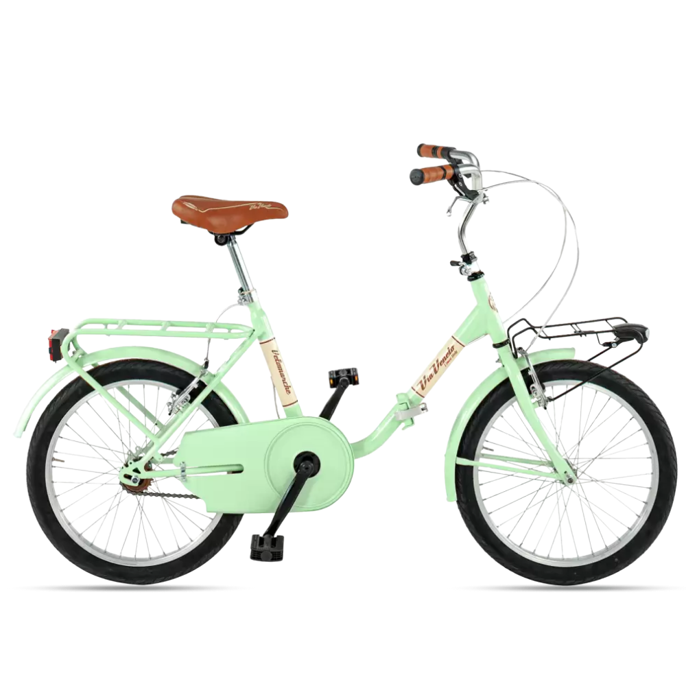 Folding Mia Via Veneto - bicicletta pieghevole Made in Italy colore verde