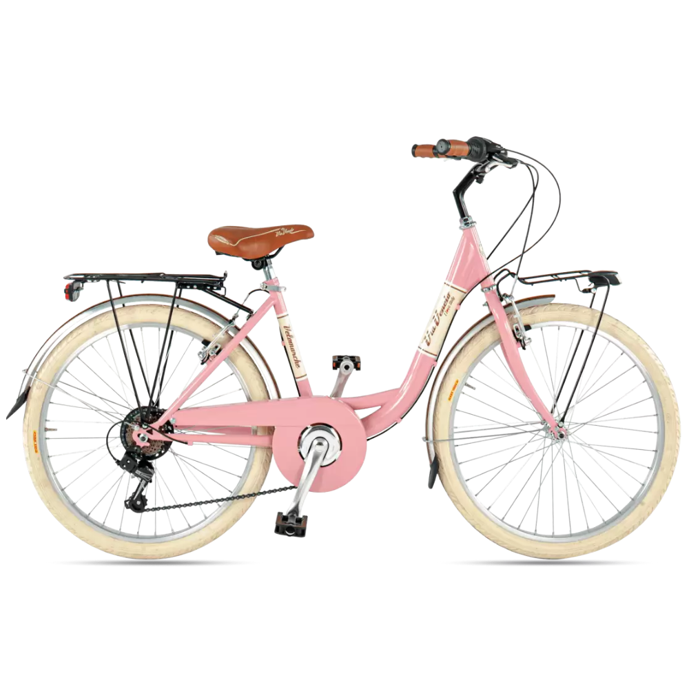 Via Veneto Giuly, bicicletta Made in Italy da ragazzina 10-12 anni. Colore rosa.