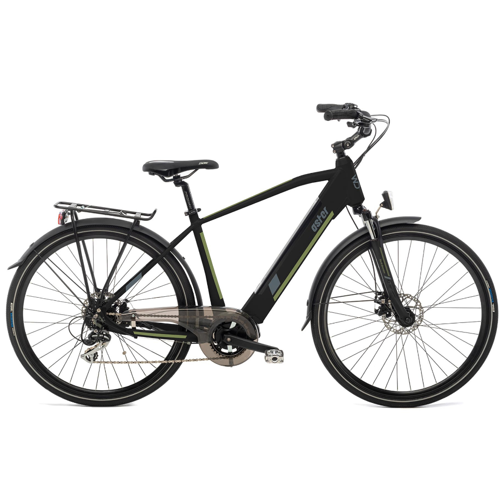 Bicicletta elettrica made in italy con motore centrale, da uomo, modello aster del marchio world dimension di colore nero