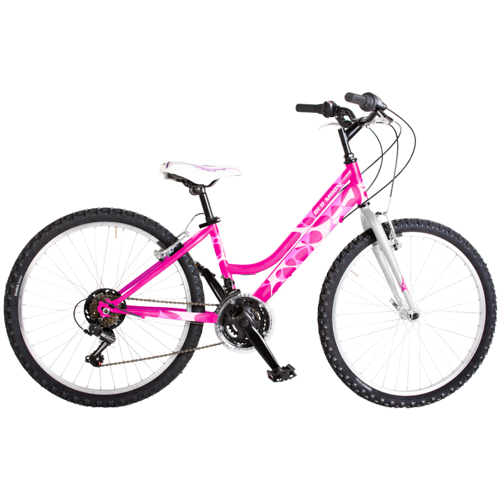 Mountain Bike Made in Italy da donna, dell'azienda Velomarche, modello Red Moon, colore fucsia