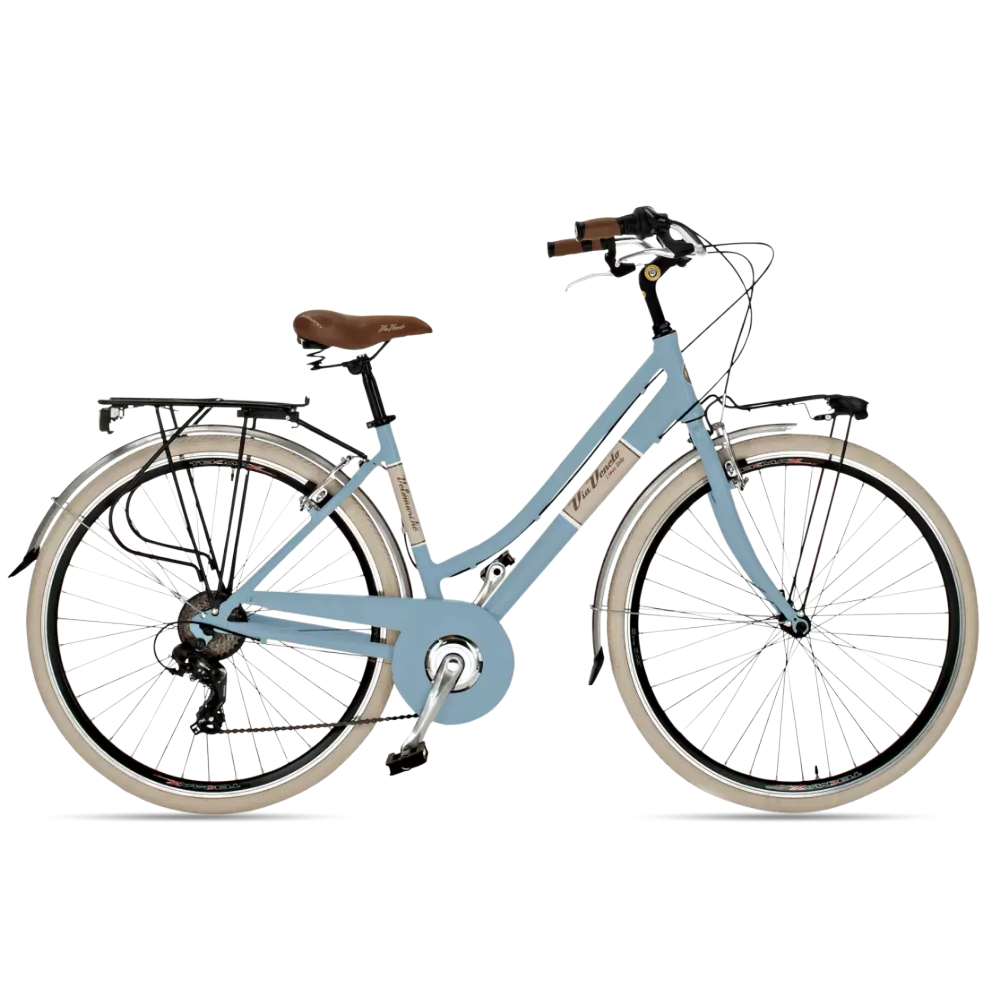 Elegance Lady - Bicicletta Classica da Donna con Stile Retrò colore blu