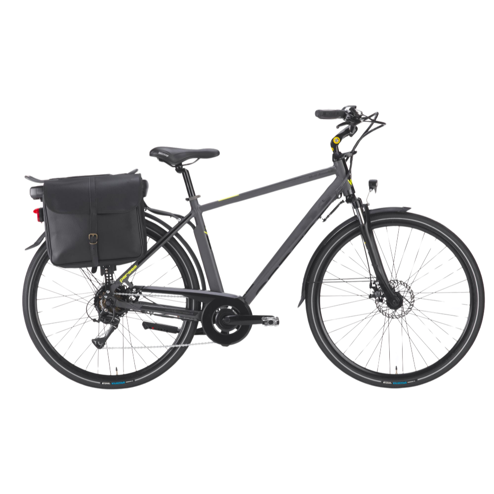 Bicicletta elettrica Made in Italy da uomo, modello Perses Man di World Dimension, colore grigio