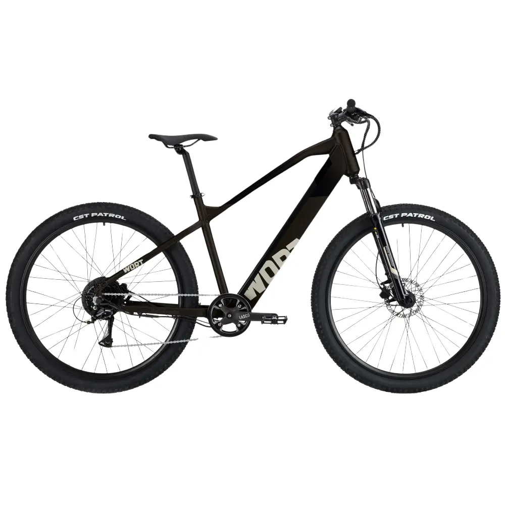 World Dimension Wort, Mountain bike elettrica Made in Italy di colore nero