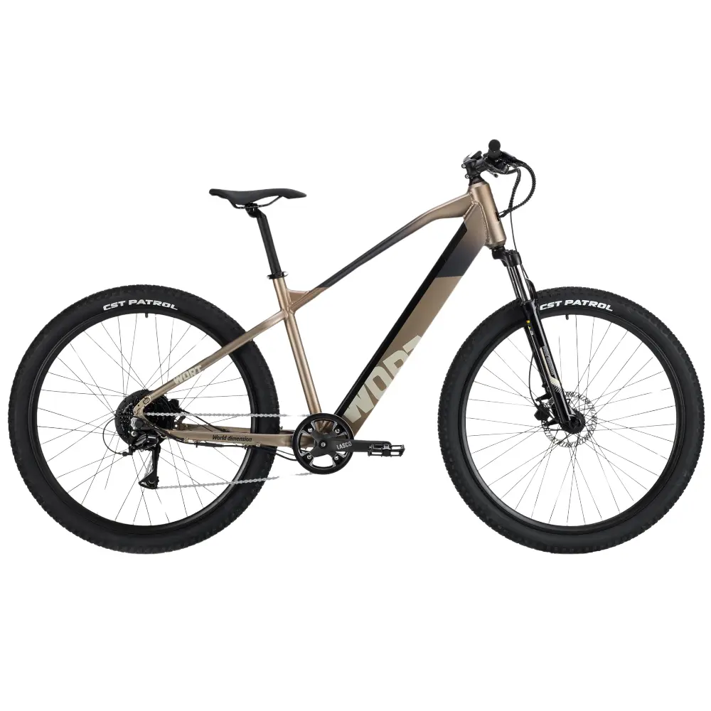 World Dimension Wort, Mountain bike elettrica Made in Italy di colore oro