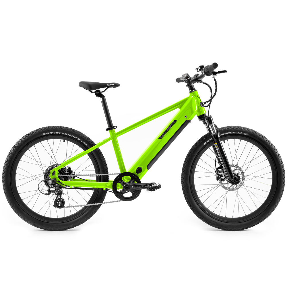 Mountain bike elettrica made in italy del marchio World Dimension modello Flash, colore lime